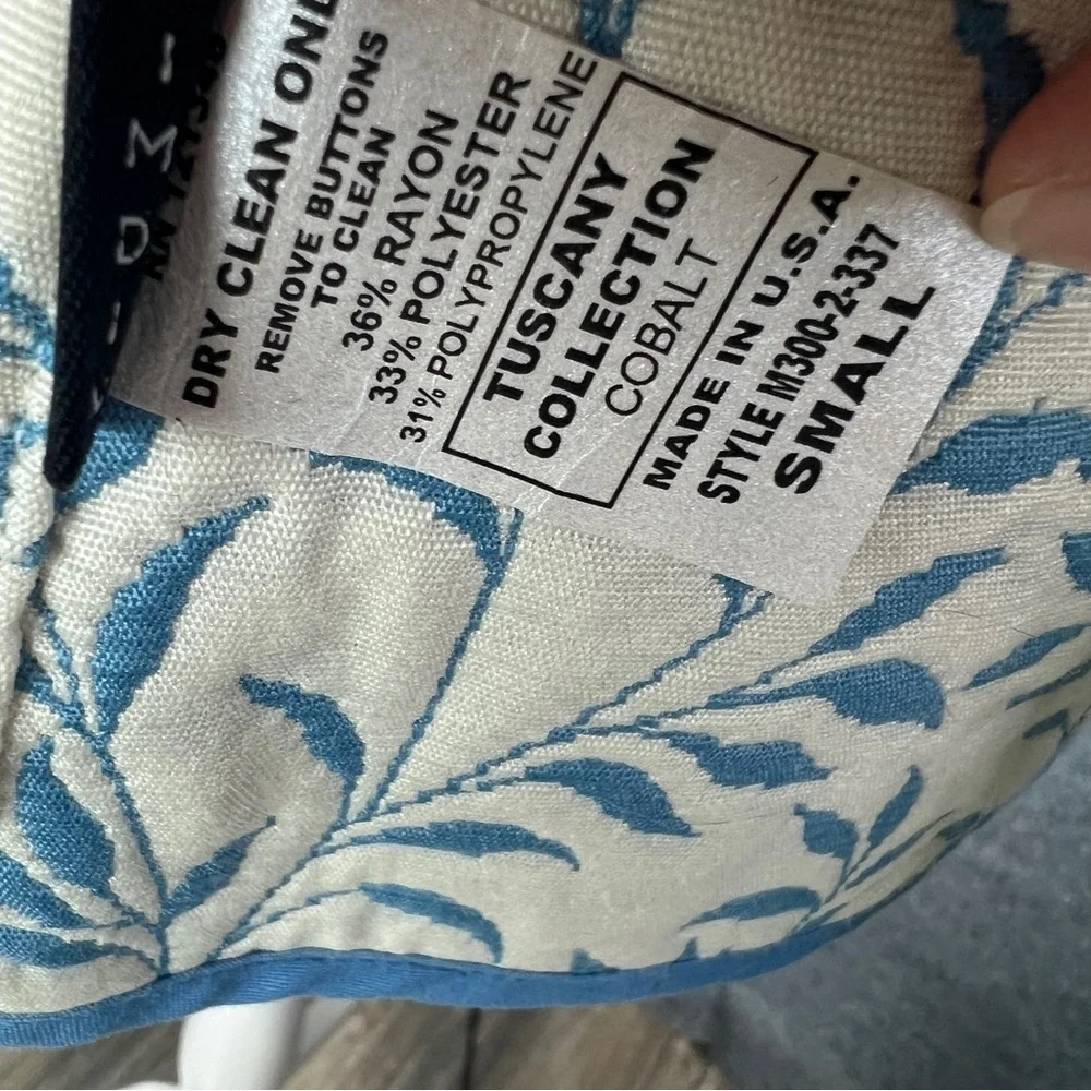 TRIMDIN Artisan Reversible Jacket Tuscany Collection Cobalt Blue Size Small - Picture 7 of 14